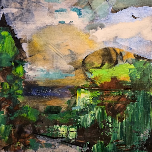 The view, acrylic, by David Austin.