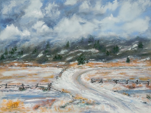 Winter's Sigh, oil, by James Ellis.