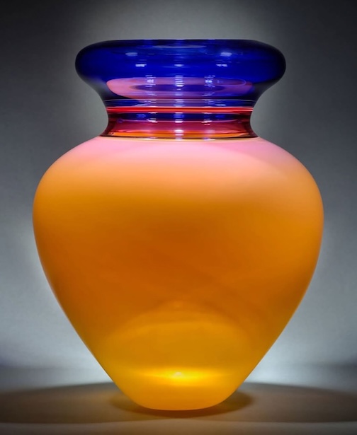 hand-blown inalmo vase,.1996, by sonja Blomdahl.