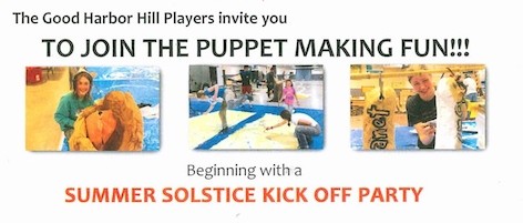 Join the Puppet-making fun at the Community Center.