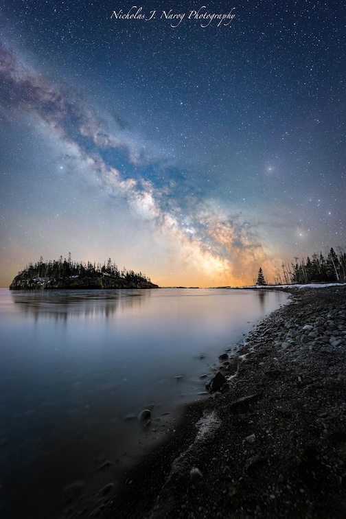 Lake Superior at night by Nicholas Narog