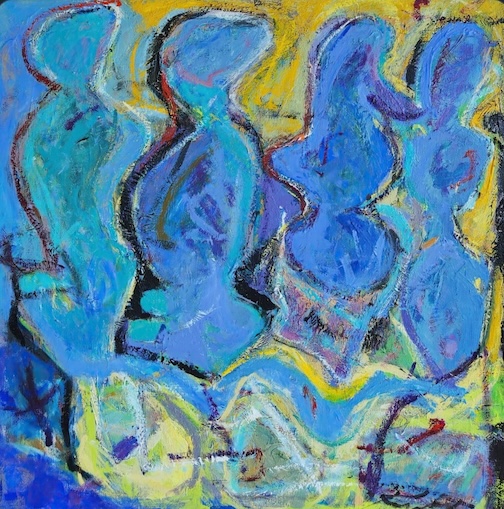 Making an Entrance, acrylic, by Elizabeth Kuth.