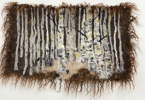 Northwoods magic, felted wool, by Elise Kyllo.