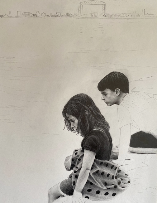 Pieces of Me, graphite on paper by Jason Routley.