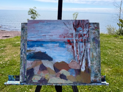 A plein air outing by Sue Rauschenfels.