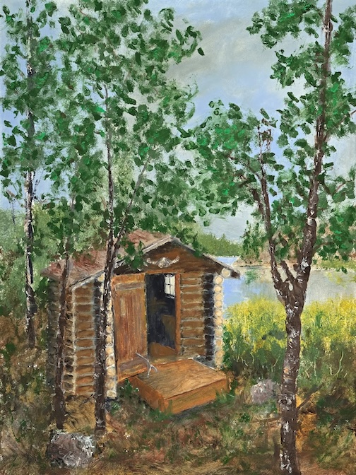 Chik-Wauk Trapper, oil, by James Ellis.