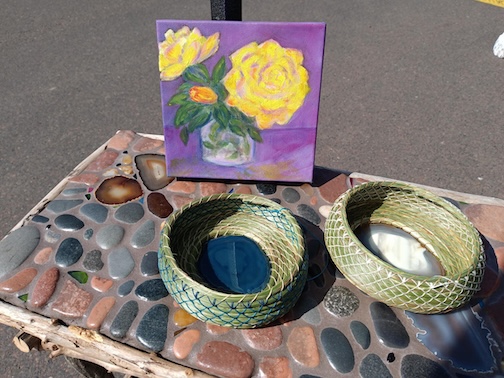 Paula Sundet exhibits sweetgrass baskets, paintings, and more.