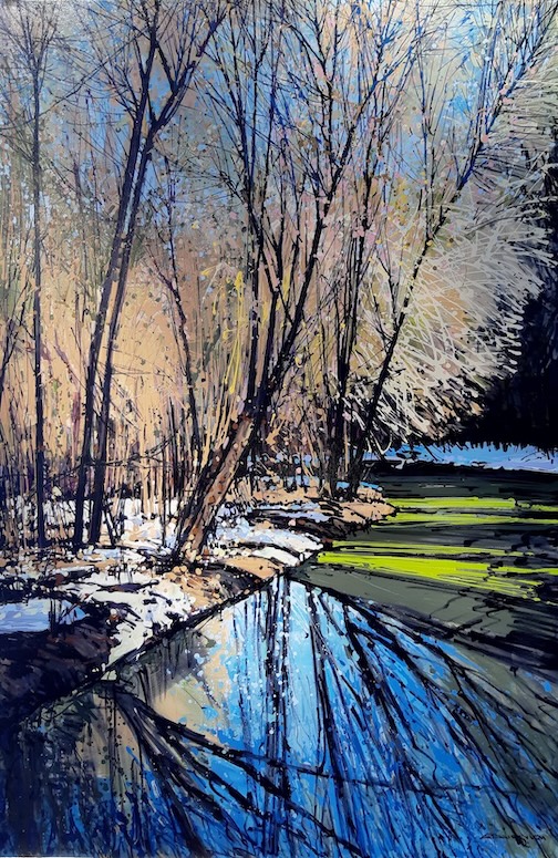 Running away, acrylic, by Eduard Gurevich.