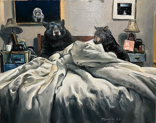Bedroom, oil, by Scott Murphy.
