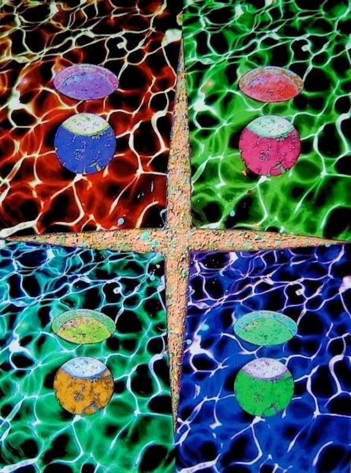 New work, mixed media by Martin DeWitt.