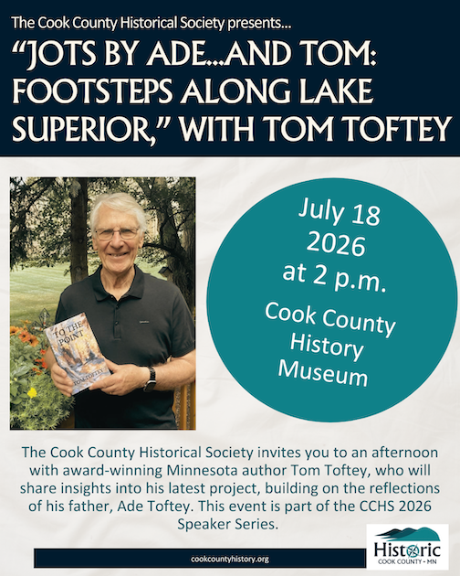 Tom Toftey will give an Author Talk at the Heritage Post on Saturday.