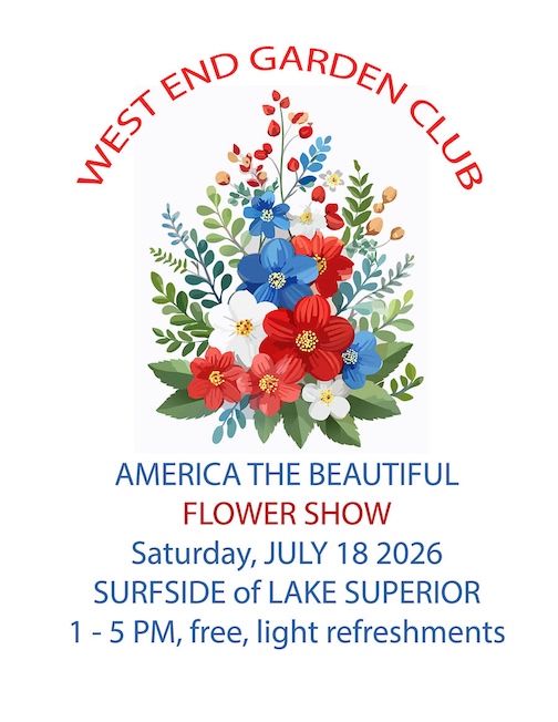 The West End Garden Club will hold its annual Flower Show on Saturday from 1-5 pm.