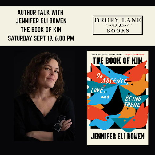 Jennifer Bowenwill giv e an Autghor Talk at Drury Lane Books on Saturday.