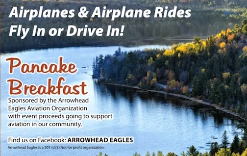 Annual Fly-in Pancake Breakfast on Saturday at the airport.
