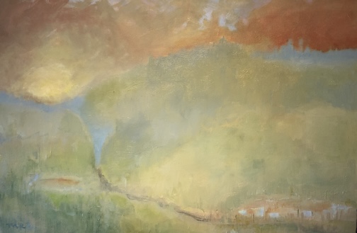 Little Knife Smoke oil, by Marcia Roebke.