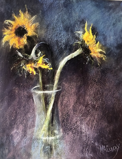 Sunflowers. pastel, by Mary Ann Cleary