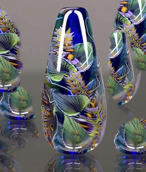 Glass beads by Elena Hernburg.