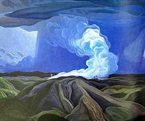 “In the Nickel Belt, oil, by Franklin Carmichael.